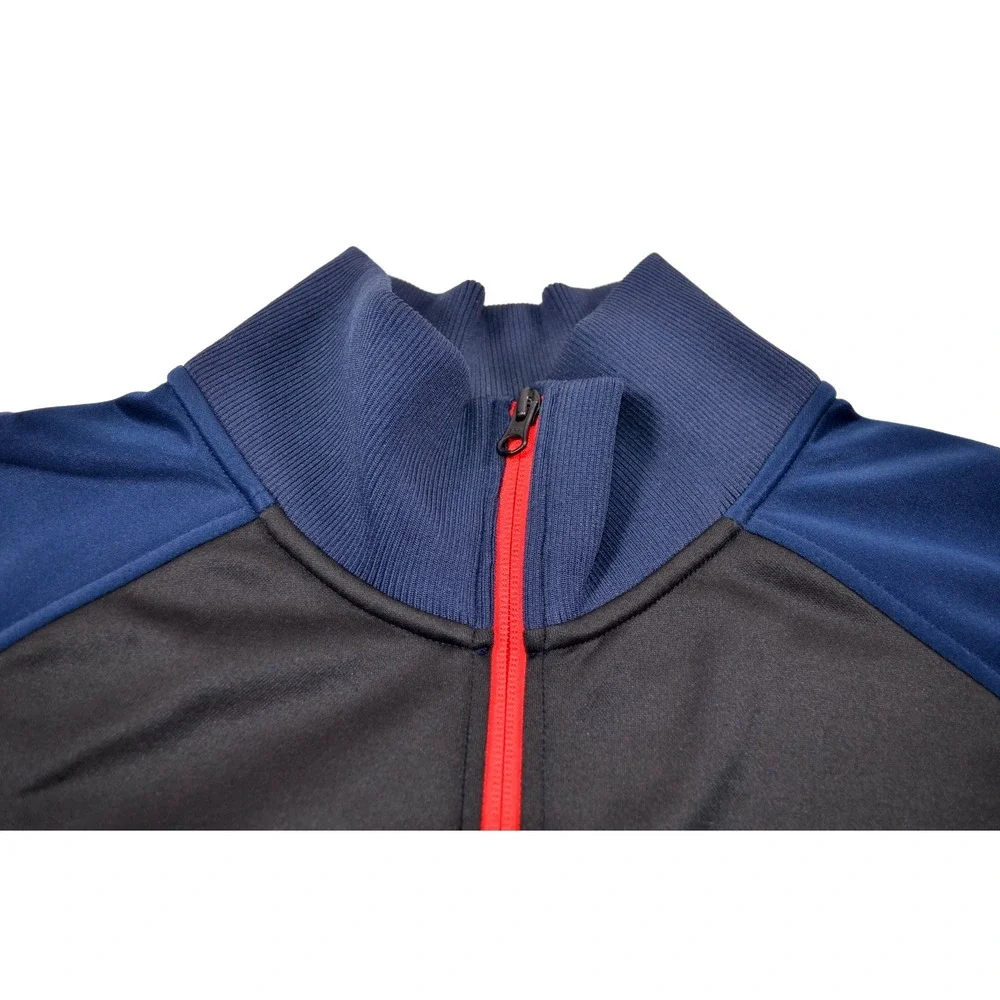 The North Face Full Zip Jacket Mens XL Black & Blue Polyester USA American Flag